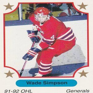 Wade Simpson - 1991 7th Inning Sketch "Tomorrow's Stars Today" Hockey Card